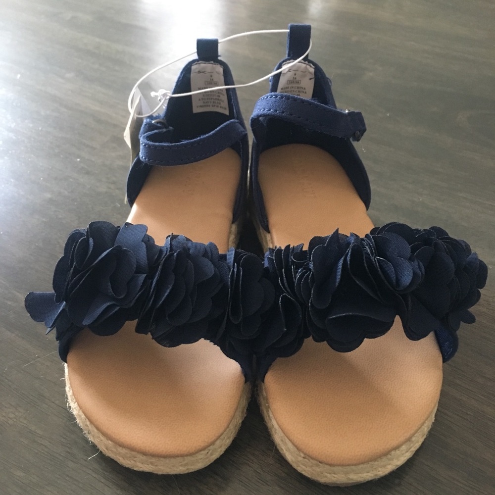 Old navy - girls navy blue espadrille sandals sz 9